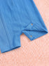 Blue Jacquard Textured Polo Romper