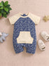 Dino Themed Buttoned Romper