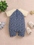Dino Themed Buttoned Romper