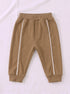 Ribbed Quarter-Zip Raglan Set (Rust)