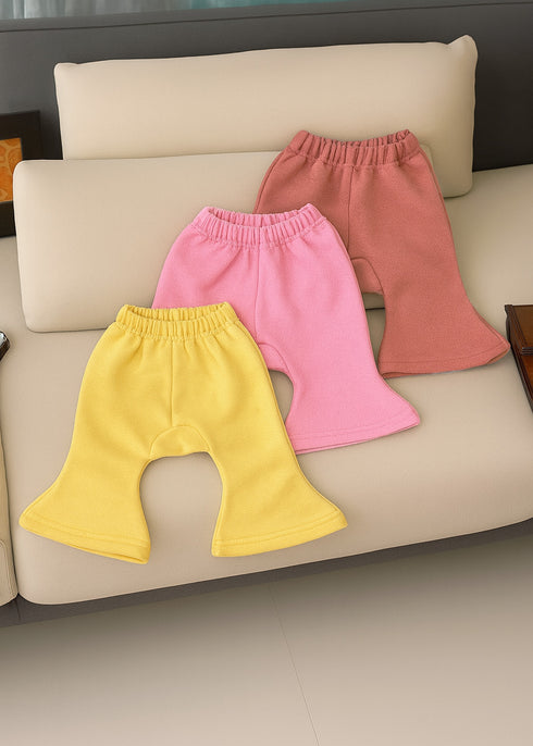 3-Pcs Baby Girl Bell-Bottom Set