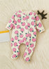 Blush Orchard Printed Interlock Footed Sleepsuit