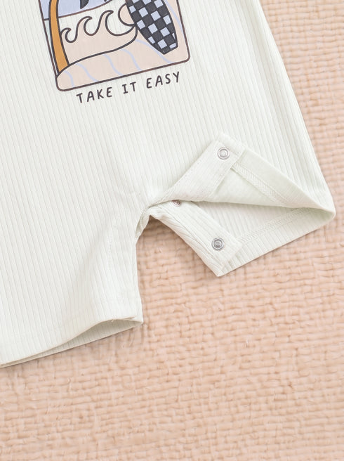 Take It Easy Buttoned Romper