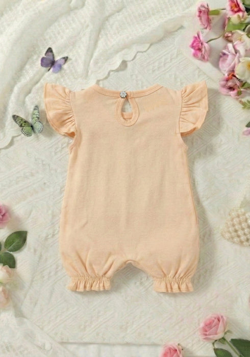 Bloom & Play Printed Flutter Sleeve Buttoned Romper