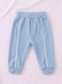 Ribbed Quarter-Zip Raglan Set (Sky Blue)