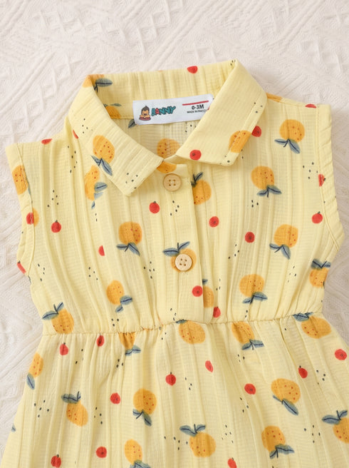 Pastel Orchard Collar Baby Romper