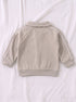 Ribbed Quarter-Zip Raglan Set (Heather Brown)