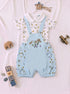 2-Pc Daisy Meadow Dungaree Set
