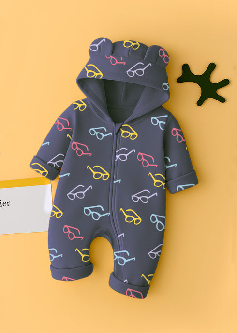 Glow Glasses Fleece Hooded Sleepsuit
