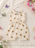 Brown Hearts Collar Baby Romper