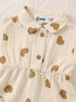 Brown Hearts Collar Baby Romper