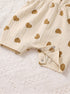 Brown Hearts Collar Baby Romper