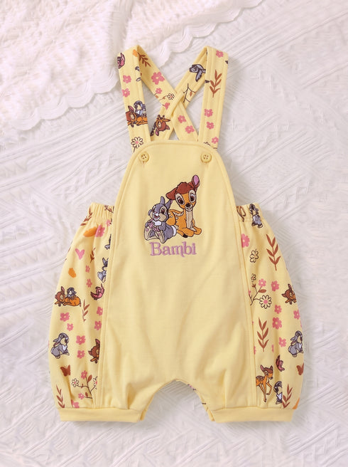 2-Pc Bambi Bloom Dungaree Set