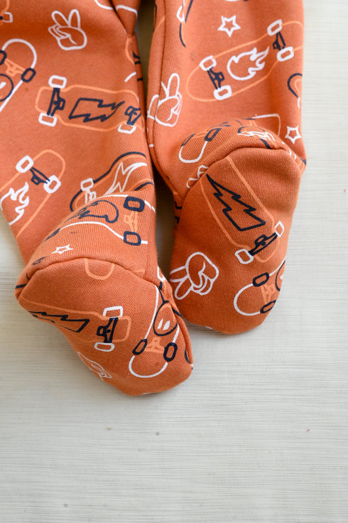 Rusty Play Time Printed Fleece Footed Sleepsuit