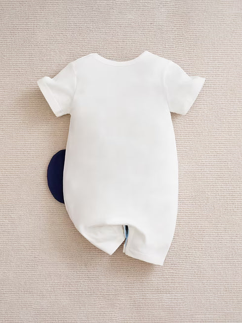 Little Elephant Printed Buttoned Romper