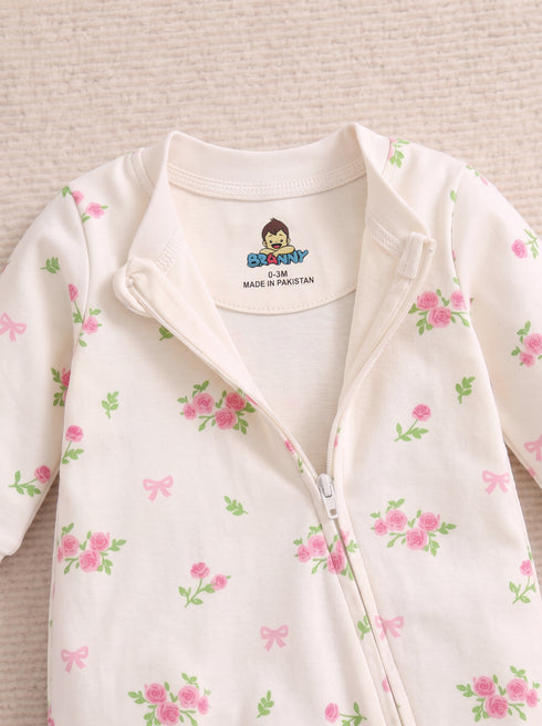Blossom Bloom Interlock Sleepsuit