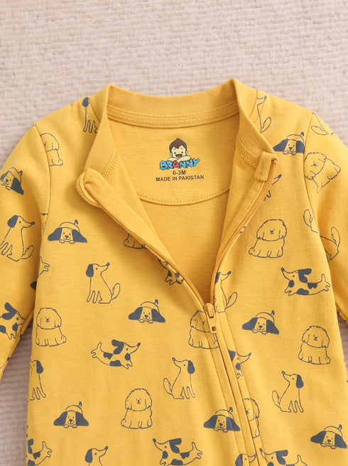 Animal Club Interlock Sleepsuit