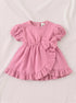 Pink Bella Bow Ruffle Frock Set