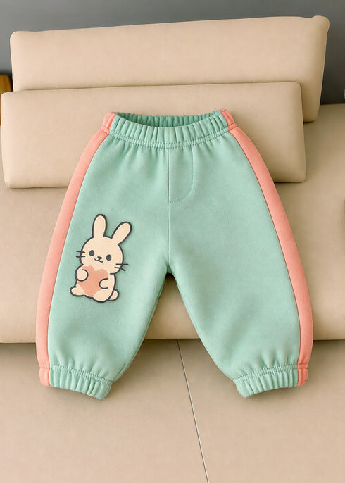 1-Pack Bunny Color Block Fleece Pajama (Mint)