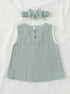 Green Bow Frock Set with Headband