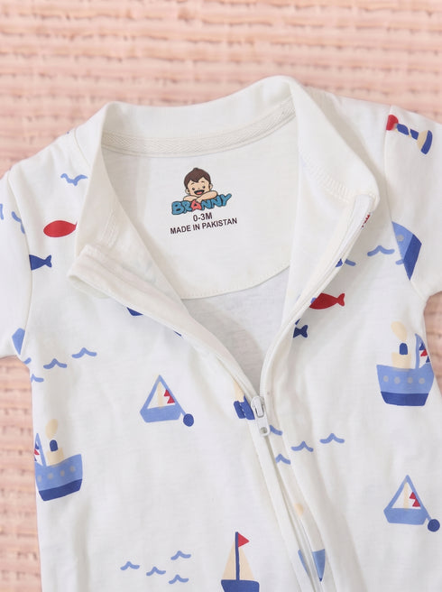 Ocean Adventure Zip-Up Romper