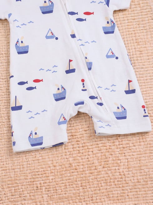 Ocean Adventure Zip-Up Romper