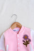 Pink Floral Fleece Varsity Jacket Set