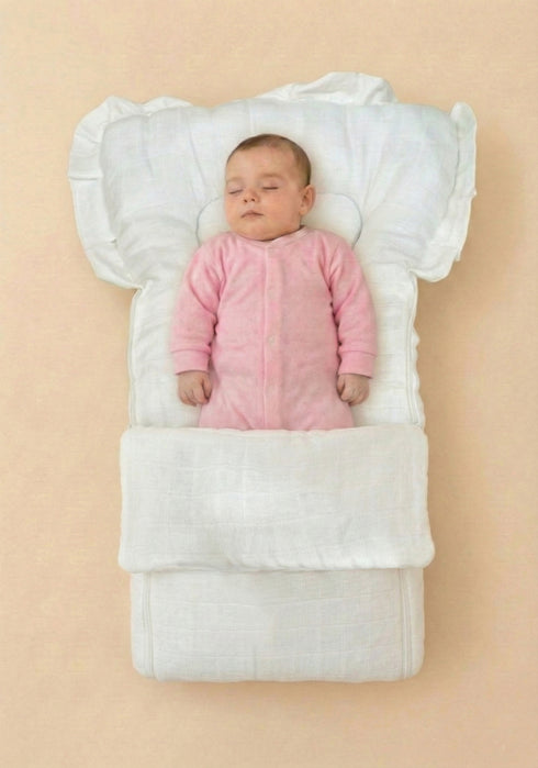 White Bow Baby Carry Nest