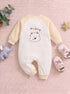 Puppy Textured Romper (Yellow)