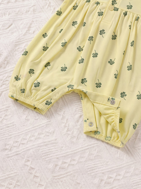 Leaf Clover Polo Collar Romper
