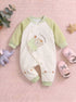 Cute Bear Textured Romper (Green)