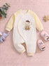 Cute Elephant Textured Romper (Yellow)