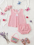 Pink Bow Frock Set with Headband