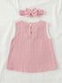 Pink Bow Frock Set with Headband