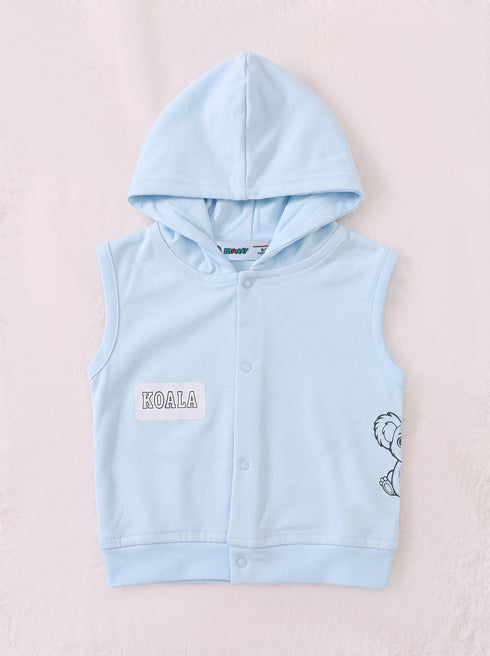 3-Pcs Koala Bear Hooded Vest Pajama Set