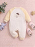 Cute Elephant Textured Romper (Yellow)
