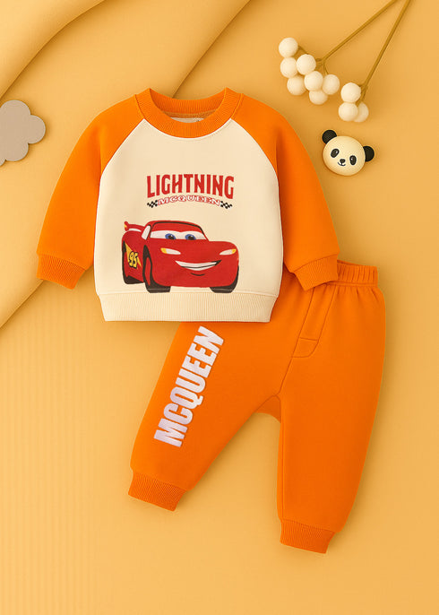 Lightning Mcqueen Raglan Fleece Sweatshirt Set