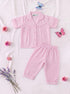 Pink Striped Night Suit Set
