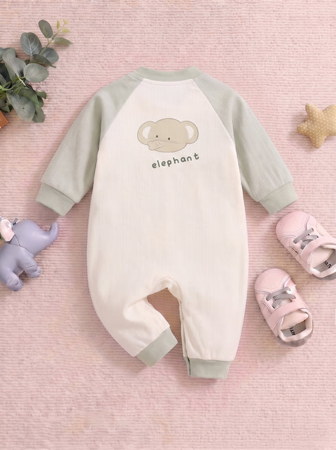 Elephant Textured Romper (Grey)