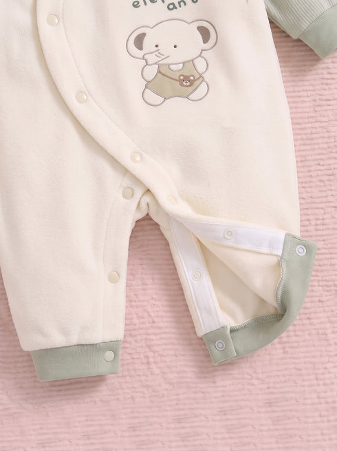 Elephant Textured Romper (Mint Green)