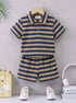 Timber Striped Polo Set