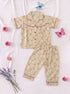 Daisy Gingham Night Suit Set (Mustard)