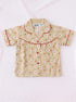 Daisy Gingham Night Suit Set (Mustard)