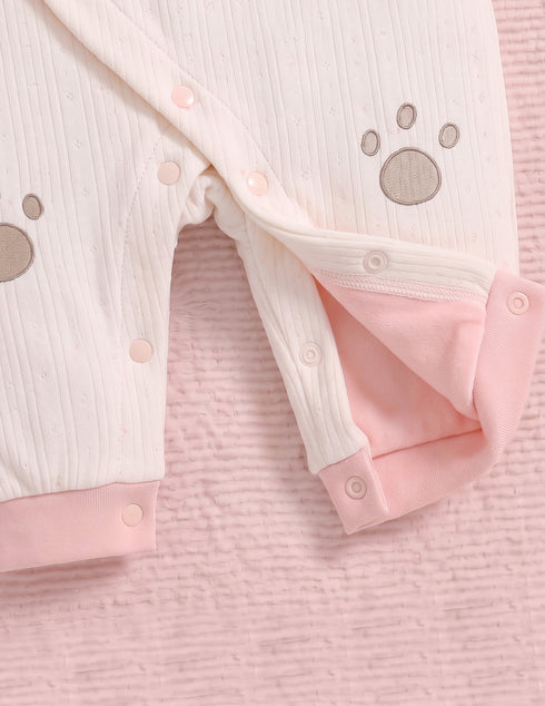 Puppy Textured Romper (Pink)
