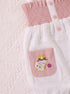 Kitty Embroidered Smocked Bow Romper (White)