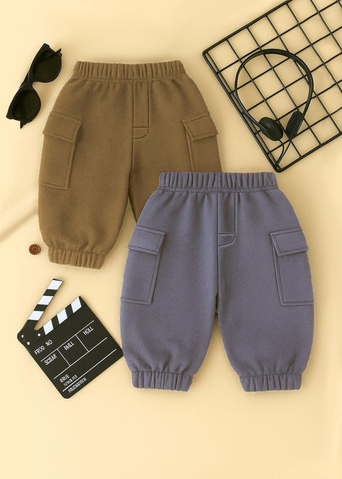 2-Pack Cargo Fleece Pajama (Navy & Olive Green)