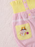 Kitty Embroidered Smocked Bow Romper (Pink)