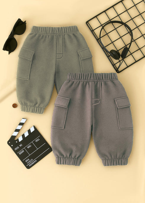 2-Pack Cargo Fleece Pajama (Dark Green & Charcoal)