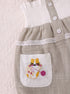 Kitty Embroidered Smocked Bow Romper (Green)