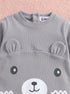 Cuddle Bear Sand Ribbed Sleepsuit